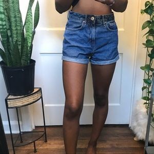 high waisted jean shorts!